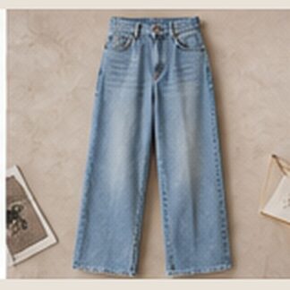AuraStyle - High-Waist Wide Jeans