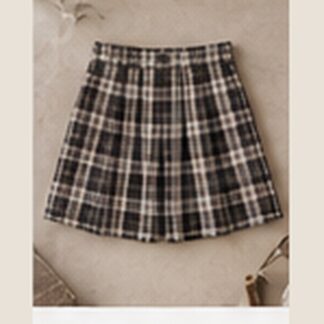 AuraStyle - Plaid Pattern Mini Skirt