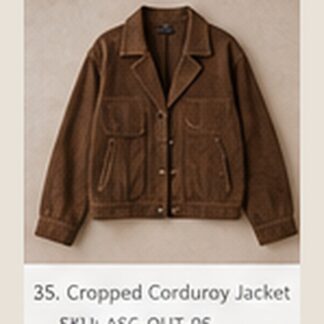 AuraStyle - Cropped Corduroy Jacket