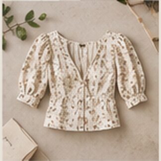 AuraStyle - Floral Cropped Blouse